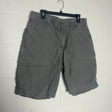 Carhartt B147 FAT Original Fit Gray Canvas Work Shorts Mens 34 Carpenter Utility