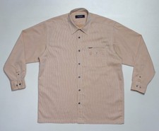 Men's Vintage Gianni Valentino Micro Stripe Shirt Button Up Long Sleeve Orange L