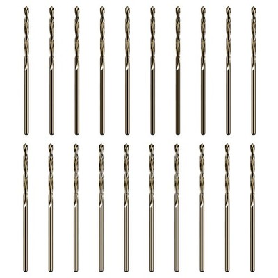 20Pcs 1/32'' M35 High Speed Steel Jobber Length Drill Bit Set for Metal Wood
