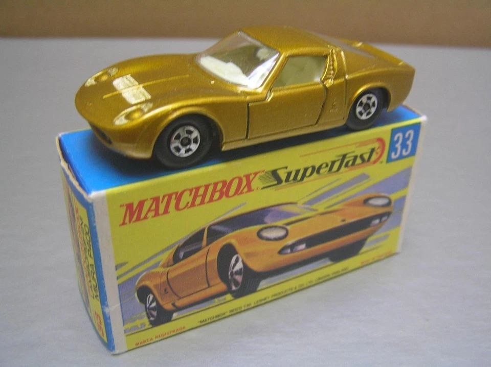 Matchbox Superfast MB33 Lamborghini Miura P400 white interior Mint in Box MIB - Image 3 of 4
