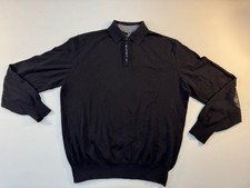 Bamford & Sons Extra Fine Merino Wool Sweater Men's Large Black Made in Italy