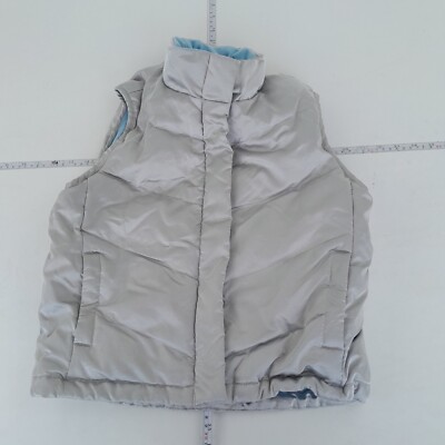 GAP Weste XXL 14-15 silber Kinder Daunen Federn Körperwärmer Fleece gefüttert Puffer