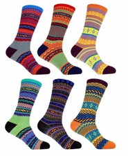Vintage Men's Colorful Cotton Socks