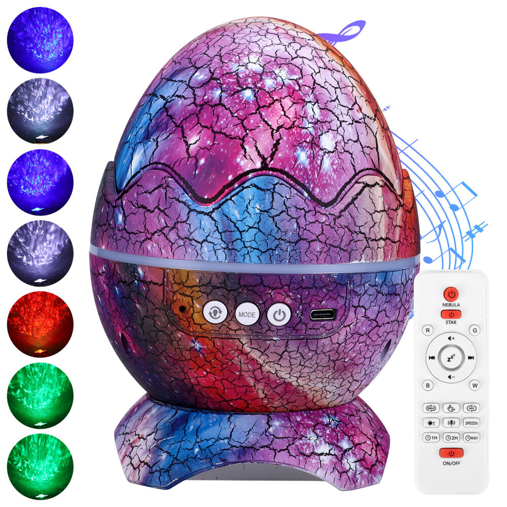 Dinosaurier Eier LED Sternenhimmel Projektor Galaxy Musik Nachtlicht Bluetooth