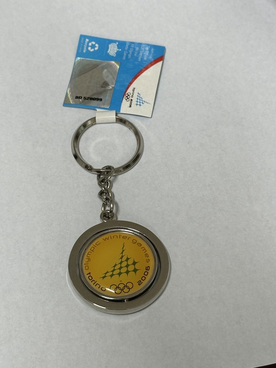 2006 WINTER OLYMPIC GAMES Torino Italy ORIGINAL Keychain Key Ring
