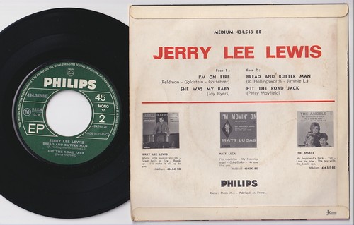 Jerry Lee LEWIS * I'm On Fire * 1964 French EP * ROCK AND ROLL * BOOGIE PIANO * - Picture 2 of 2