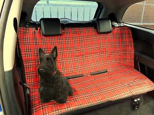 Red Tartan Pet Dog Car Seat Cover Boot Waterproof Back Protector Blanket Rear Red Tartan Pet Dog Car Seat Cover Boot, Tartan Car Seat Covers