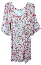 Anthropologie Naif Dress Large Floral Bell Sleeve Peasant Cottagecore Bohemian