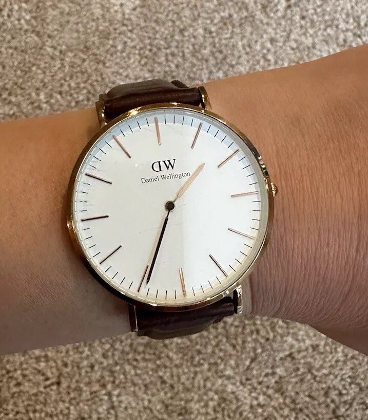 Daniel Wellington DW Men's Classic Brown Leather Watch 40mm