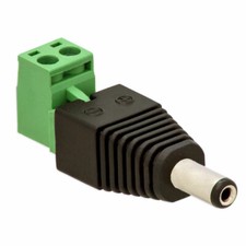 DC Hohl Stecker Adapter 5,5 x 2,1mm > Terminalblock 2Pin Schraub Klemme 2-teilig