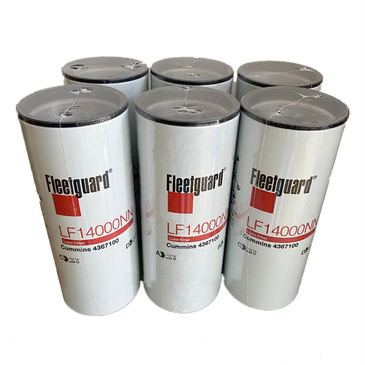6 Pack Fleetguard LF14000NN Oil Filter Cummins ISX 4367100 NEW US STOCK ...