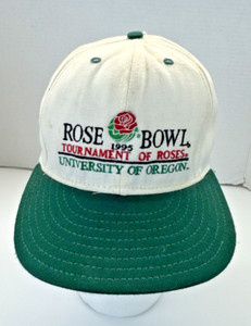 Vintage 1995 Oregon‎ Ducks Rose Bowl Hat Cap Snapback White Embroidered Made USA s-l400.jpg main image 3