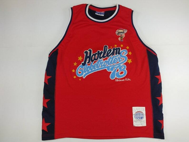Platinum Fubu jersey, red, Harlem Globetrotters, vintage