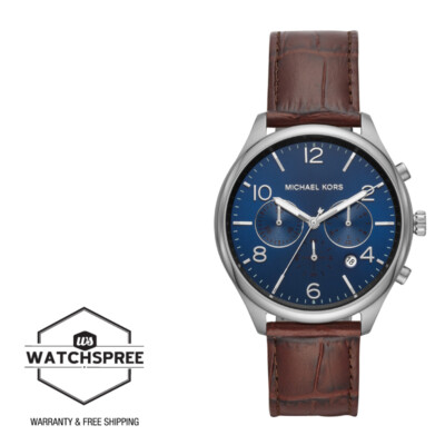 Merrick Chronograph Brown Leather Watch 