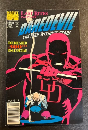 DAREDEVIL 300 NEWSTAND KEY Double Sized Giant Special Vol 1 Elektra Marvel Comic