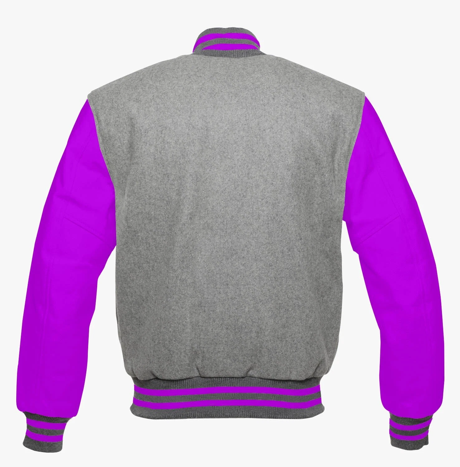 Letterman Style Vasity Jacket Men Wool Snap Closure Leather Sleeves - product detail image 20