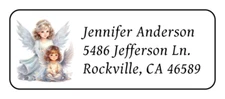 30 personalized Christmas angel return address labels stickers tags