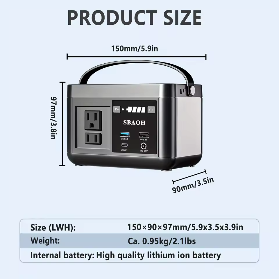 SBAOH P86 Portable Power Station - 88.8Wh LiFePo4 Solar Generator
