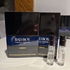 Lot of 2, CAROLINA HERRERA Bad Boy Cobalt EAU De Parfum Spray .05oz Each