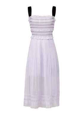 three floor pleat dress Three Floor Seascape Lace Pleated Skirt Exposed Back Mini Dress Size 2 NWT  $485