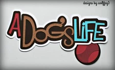 CRAFTECAFE DOG TITLE paper piecing premade scrapbook page die cut piece WOLFFEY5