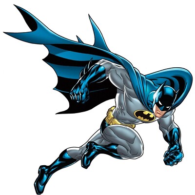 RoomMates RMK1864GM Batman Peel and Stick Wall Decals, Blue Bold Justice