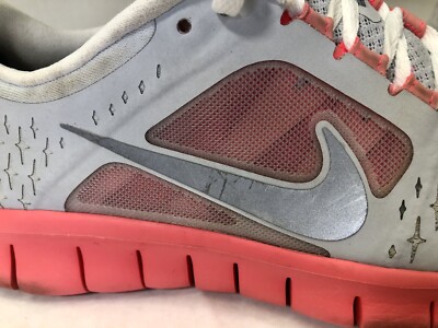 NIKE FREE RUN 3 Shoes 512098-001 Light Gray & Pink Youth Size 7Y
