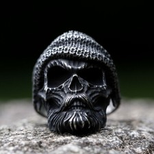 Locomot men skull Vintage ring for teens gothic punk Biker Jewelry Gifts 8-15