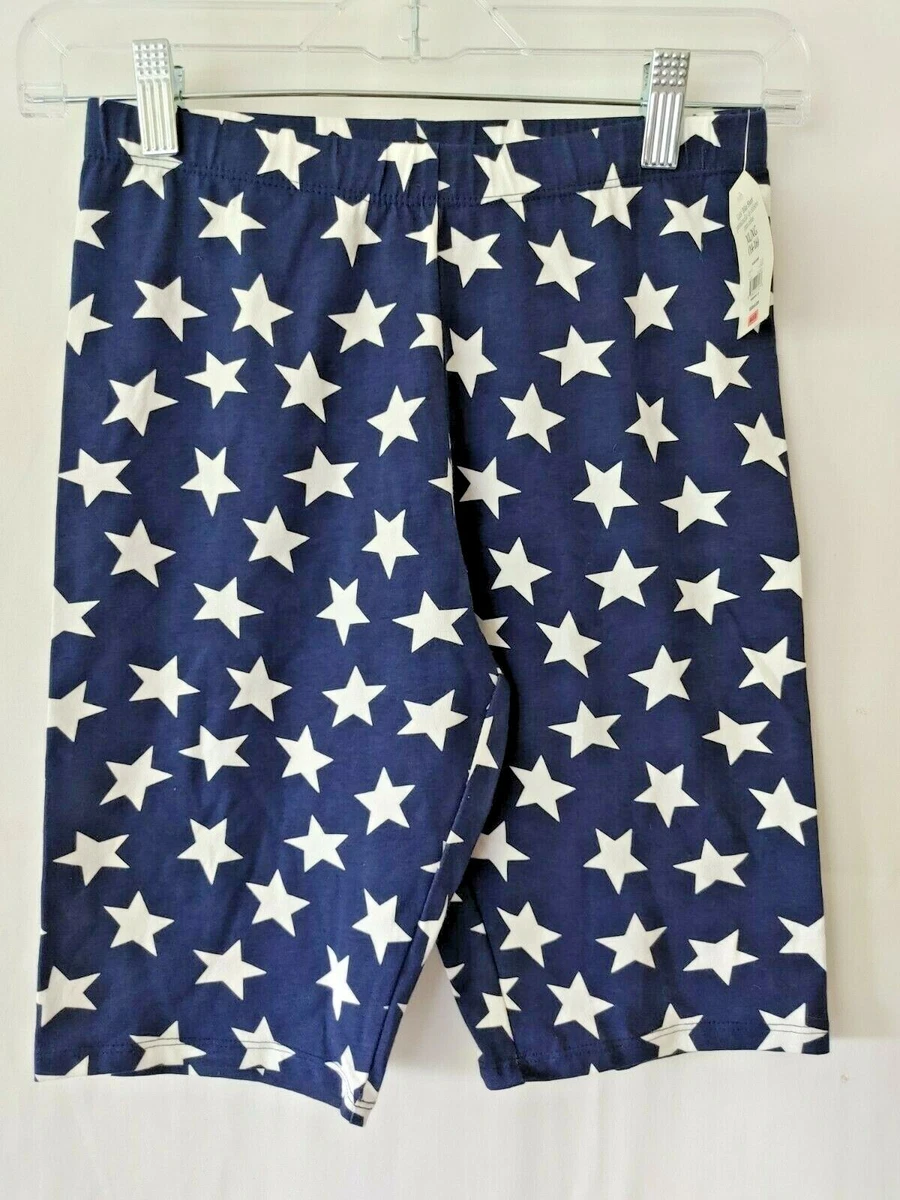 Faded Glory Girls Bike Shorts Navy w White Stars XL 14 16 New w Tag 12117