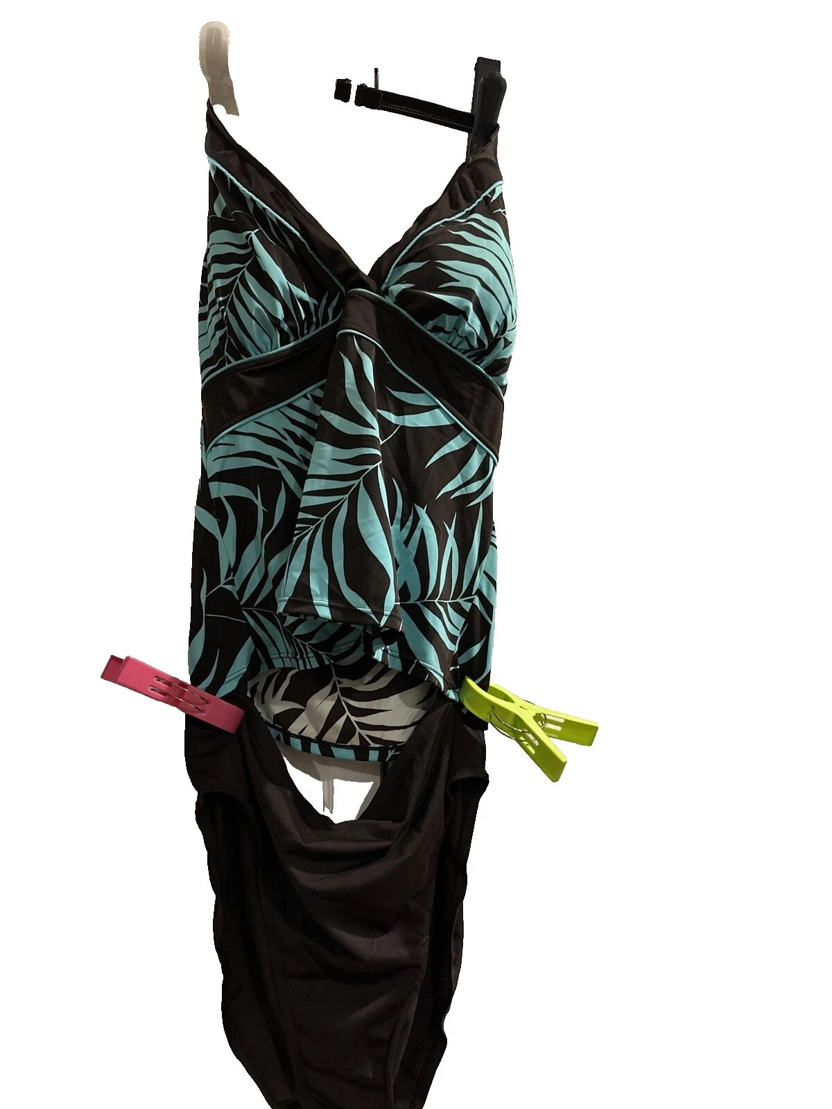 Traje de baño floral marrón Caribbean Joe para Mujeres