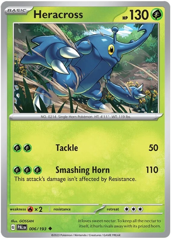 Heracross Pokemon TCG Card 006/193