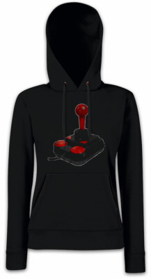 Arcade Joystick Damen Hoodie Sweatshirt Fun Geek Nerd Gamer Gaming Gaming
