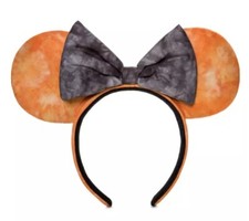 Disney Orange and Black Tie Dye Halloween 2022 Minnie Ear Headband