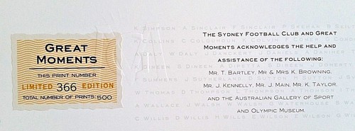 SYDNEY SWANS FOOTBALL CLUB GREAT MOMENTS Signed by 15 LEGENDS COA - Picture 3 of 9