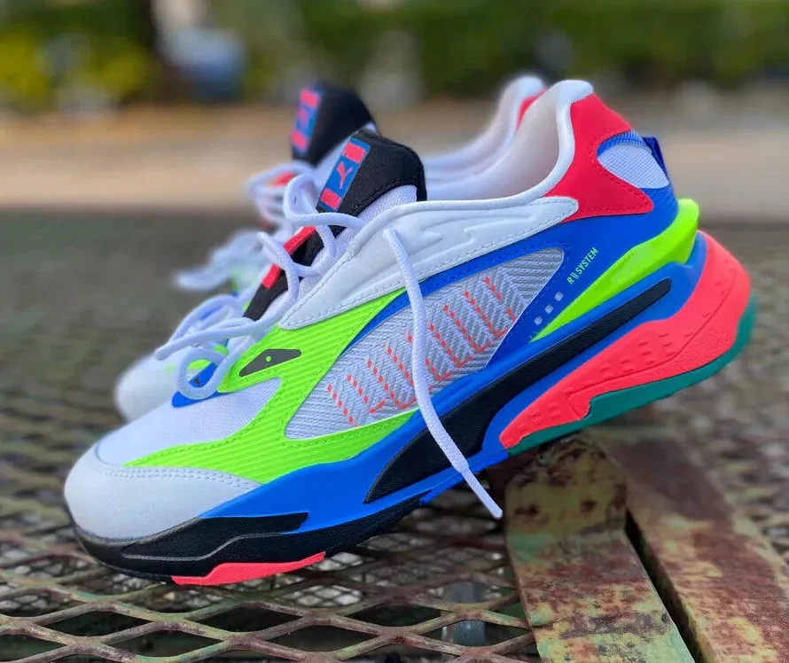 PUMA RS FAST DAZED BLUE RED GREEN 382927 01 MEN S SNEAKER RUNNING