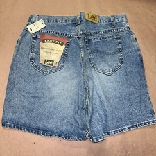 Vintage 1990  s Lee Womens Easy Fit Denim Shorts, Deadstock NWT, Size 18