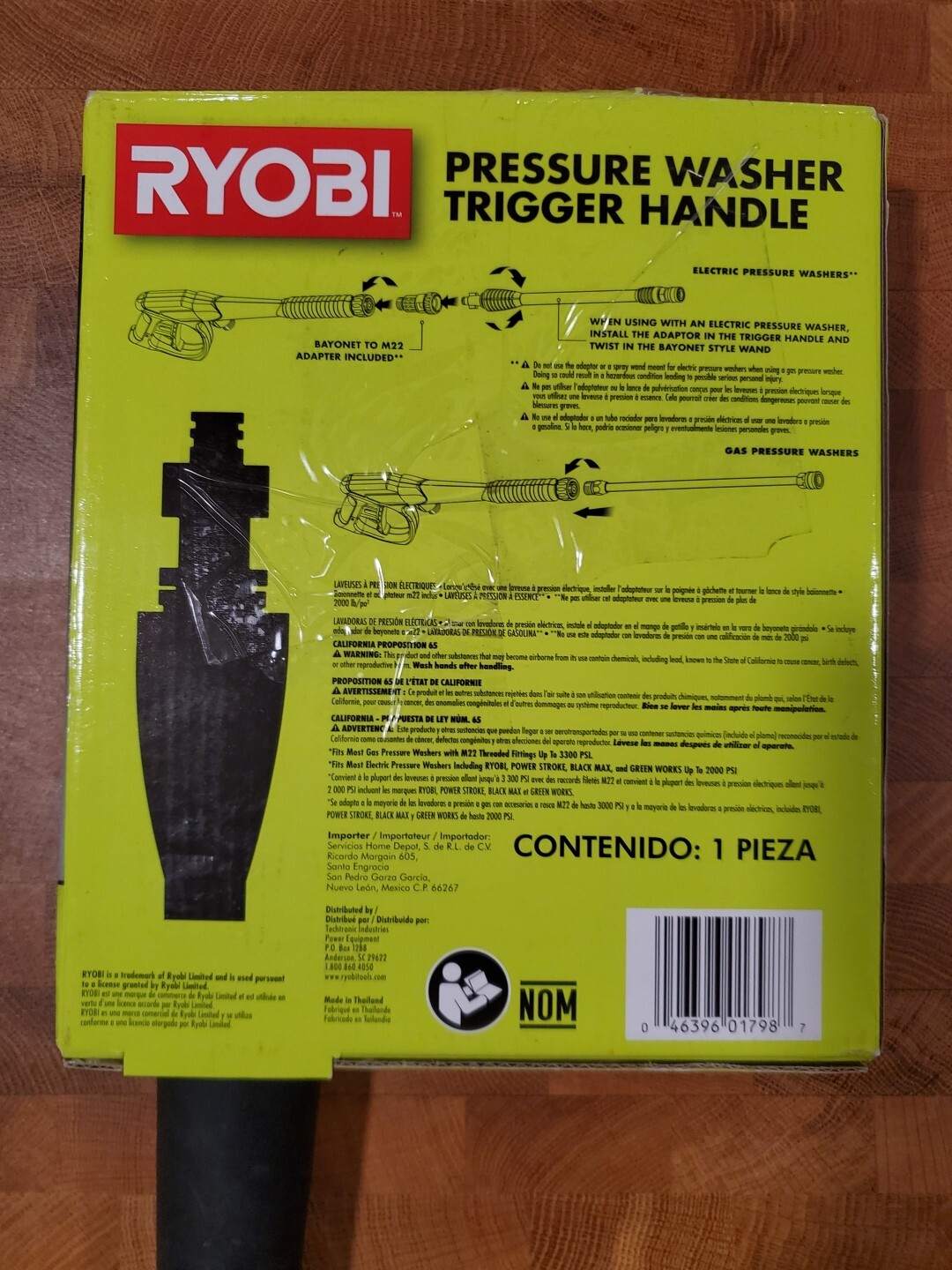 RYOBI 3,300 PSI Pressure Washer Trigger Gun Wand Handle Replacement Kit