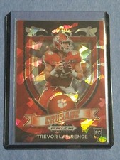 2021 Prizm Draft Picks Trevor Lawrence Red Ice Crusade Rookie RC # 161