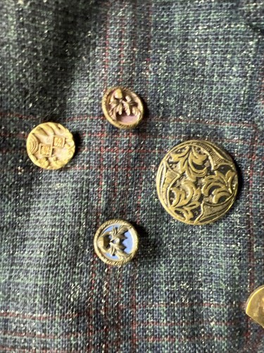 Military Vintage buttons American 13 Star Flag USA medals field shirt pins ARMY - Picture 22 of 24