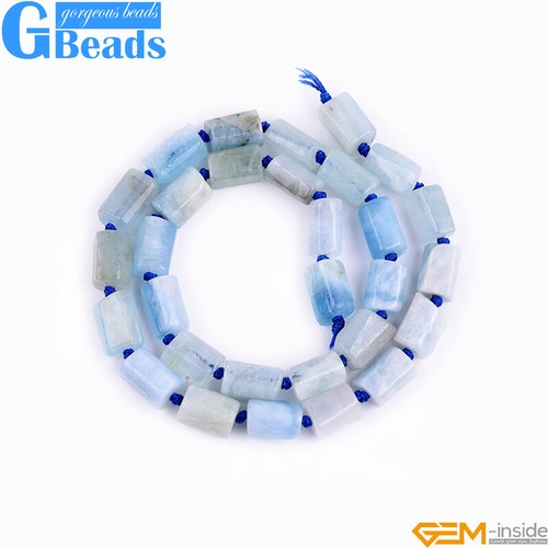 Natural Assorted Gemstone Faceted Tube Column Beads for Jewelry Making 8x12mm - Picture 65 of 192