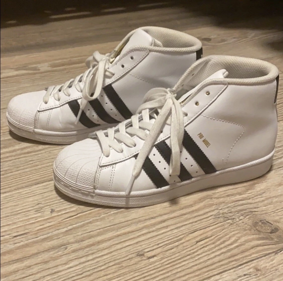 Adidas Shell Toe High Top Youth Size 5.5 eBay