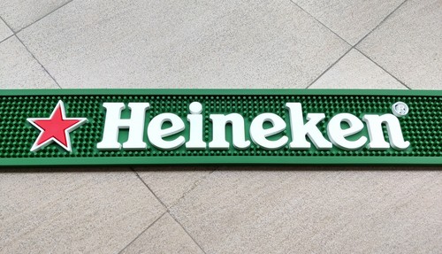 Heineken Rubber bar mat beer mat drip mat spill mat bar runner bar coasters pubs - Picture 6 of 8