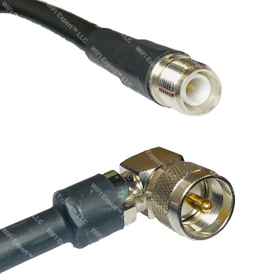 RFC400UF RP-TNC FEMALE to UHF MALE ANGLE Coaxial RF Cable USA-Ship Lot