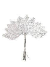 144 white nylon silk leaves in bunch favor decoration