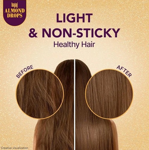 Bajaj Almond Drops Non Sticky Hair Oil Enriched With Vitamin E Hair Oil 200ml - Picture 6 of 10