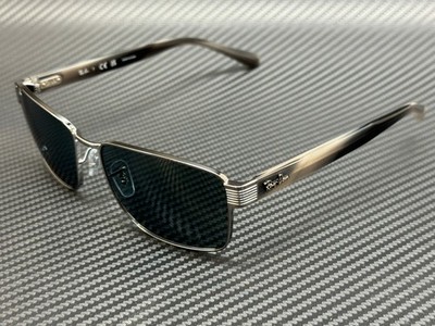 RAY BAN RB3750 004 R5 Gunmetal Blue Men's 59 mm Sunglasses