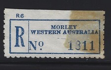 Registration Labels Australia WA Morley  blue  #1811