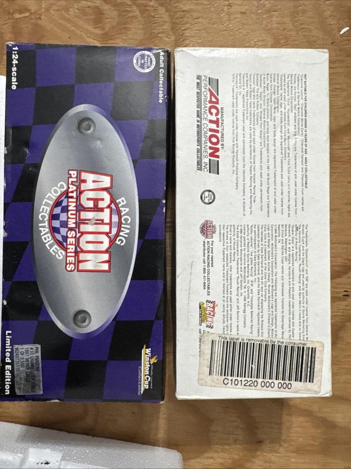 NASCAR 1/24 1997 CHANNELLOCK MONTE CARLO #10 Phil Parsons Diecast 1/3500 Action - Image 3 of 4