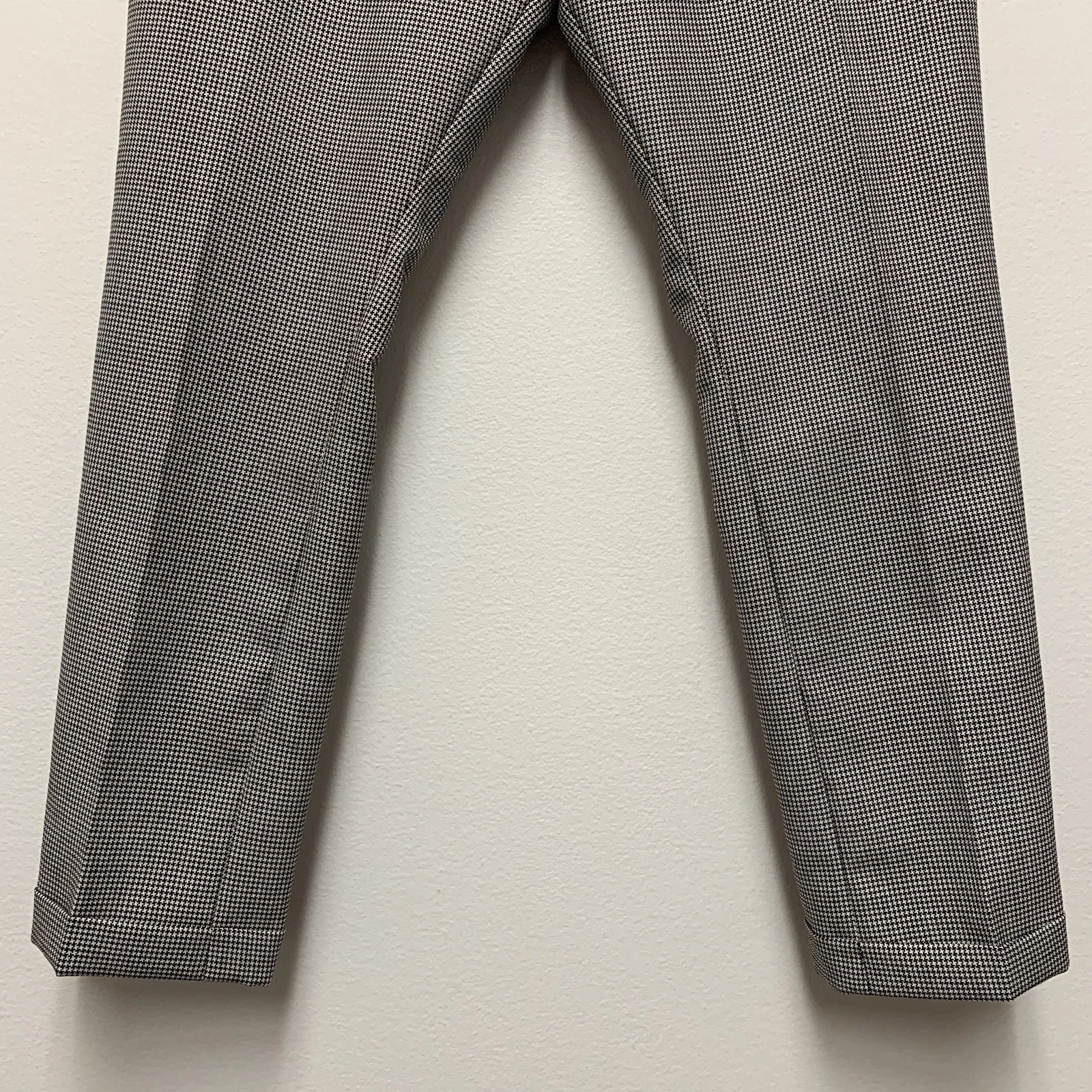 Pantaloni DSQUARED2 Hockney Fit a pied de poule taglia 42 tasche in pelle di lana mohair