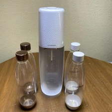 Sodastream Fizzi Sparkling Water White Soda Machine Maker Extra Bottles